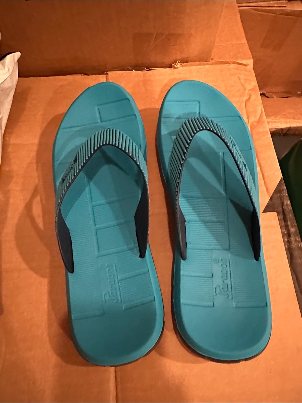 Men's Teal Flip Flop Sandals - Unknown Brand 10
